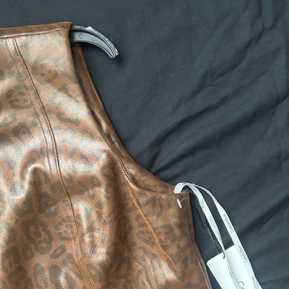 Calvin Klein Metallic Brown Midi Dress - Picture 4 of 13